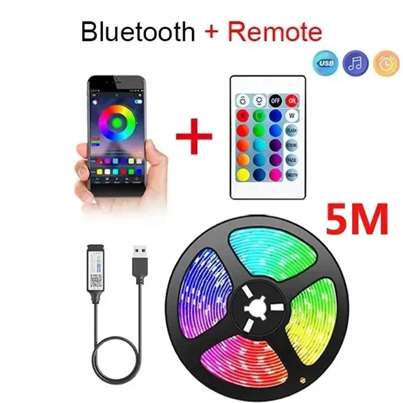 1/3/5M LED Strip Lights for TV ,Bluetooth USB TV Backlight Kit with Remote