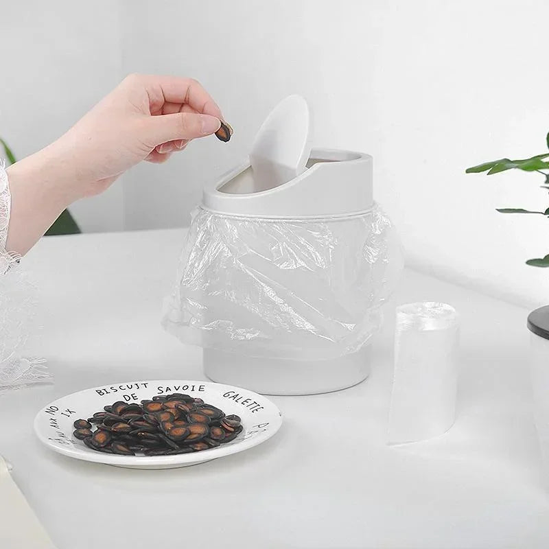 Mini Desktop Trash Can with Lid