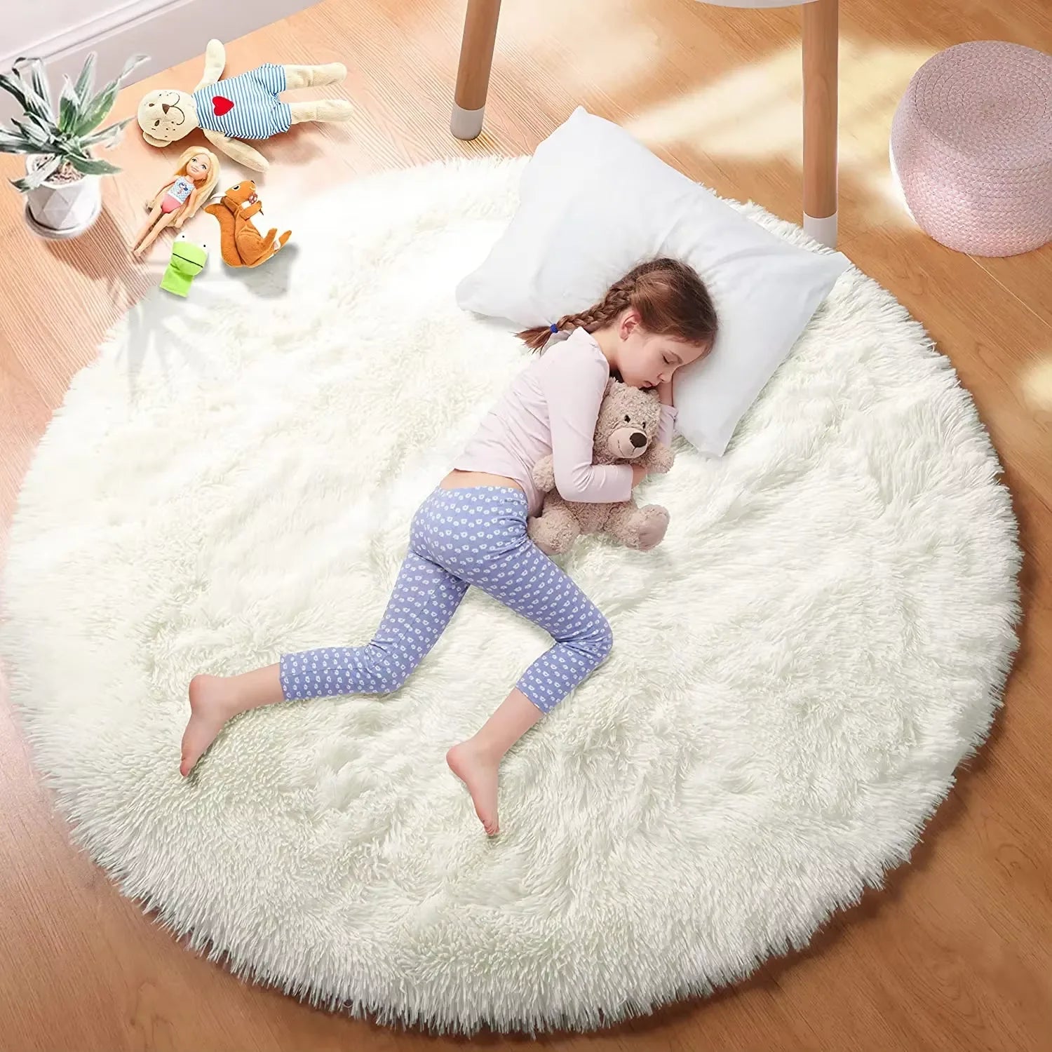 Ultra-Soft Shaggy Round Rug